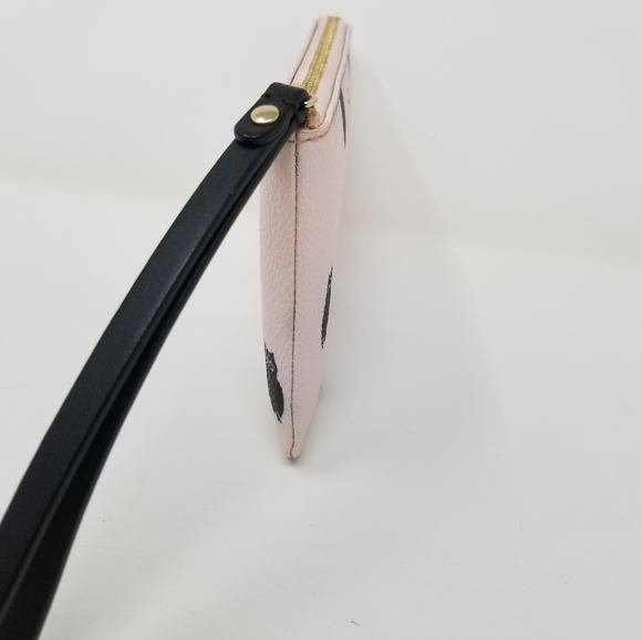 Kate Spade Light Pink & Black Owl Printed Wristlet Clutch ♠️ Novelty Bag - Picture 9 of 10